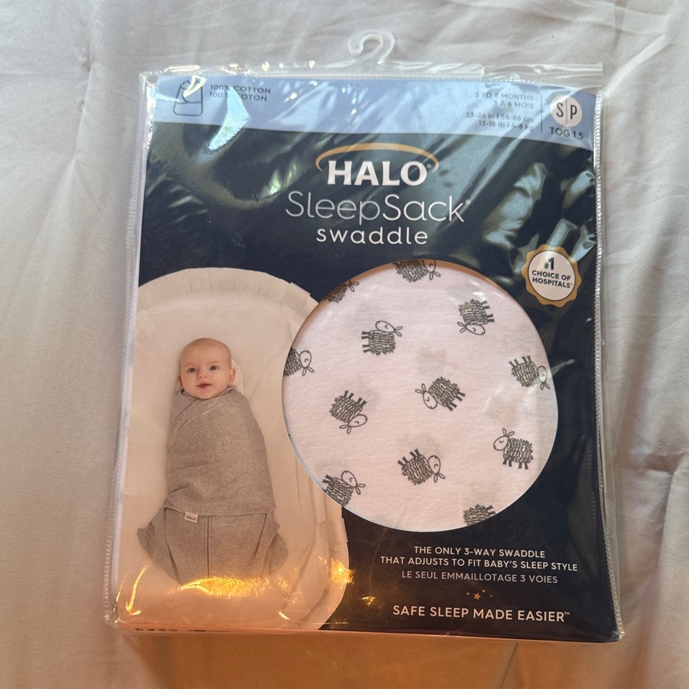 Halo SleepSack Swaddle - Gray and White